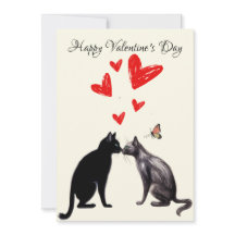 Black Cat Lover Heart Valentine Day