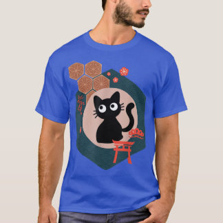 Black Cat Lover japanese kitten anime tokyo otaku T Shirt