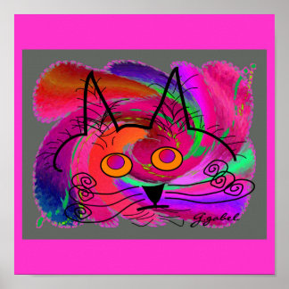 Black Cat Lovers Art Gifts Poster
