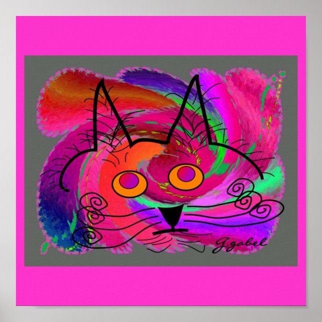 Black Cat Lovers Art Gifts Poster (Framsidan)