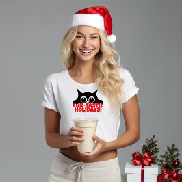 Black Cat Lovers jul, roligt namn T-Shirt