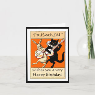 Black Cat Magazine Birthday Helgkort