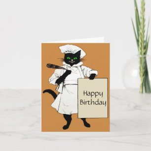 Black Cat Magazine Chef personalize. Kort