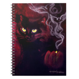 Black Cat Magic Spiral bärbar dator Anteckningsbok