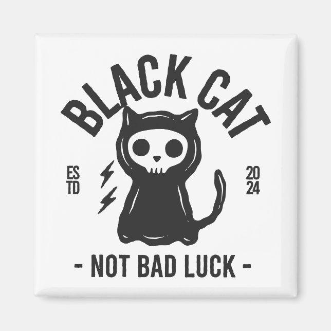 Black cat magnet (Framsidan)