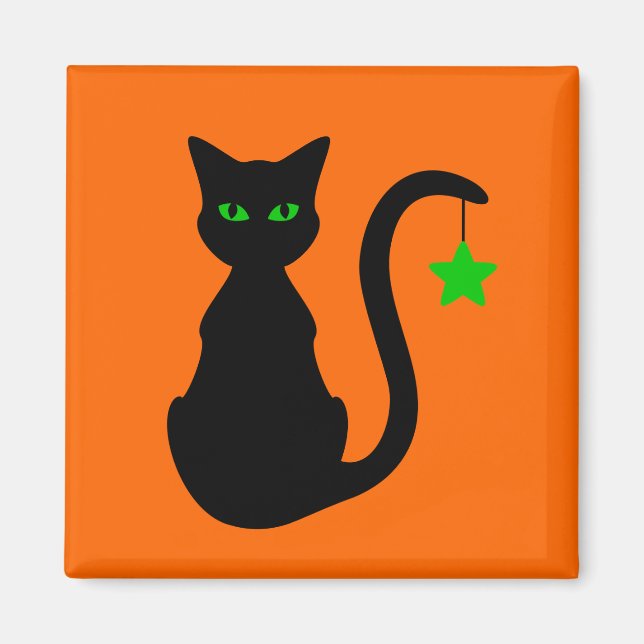 Black Cat Magnet (Framsidan)