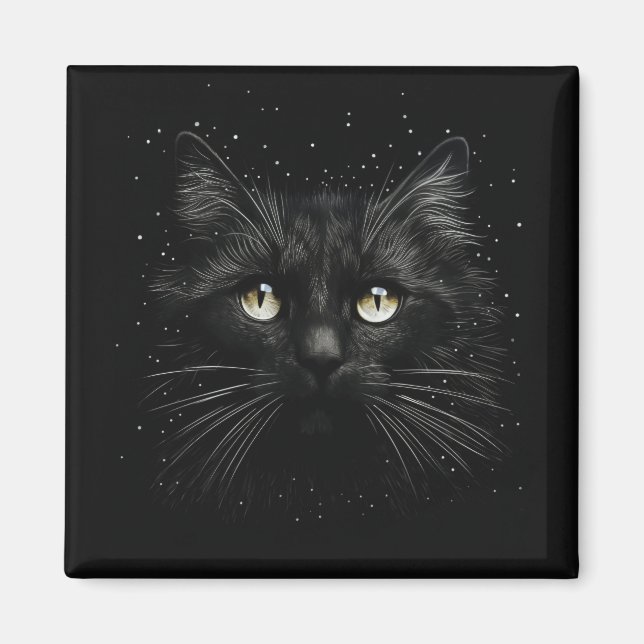 Black Cat Magnet (Framsidan)