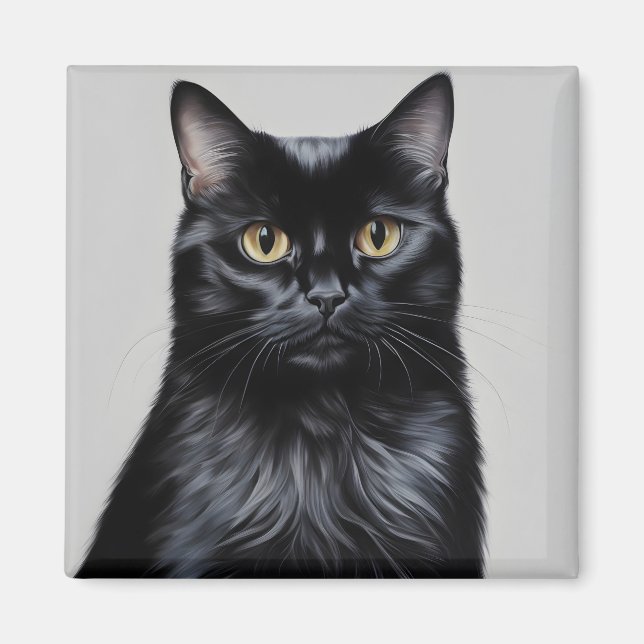 Black Cat Magnet (Framsidan)