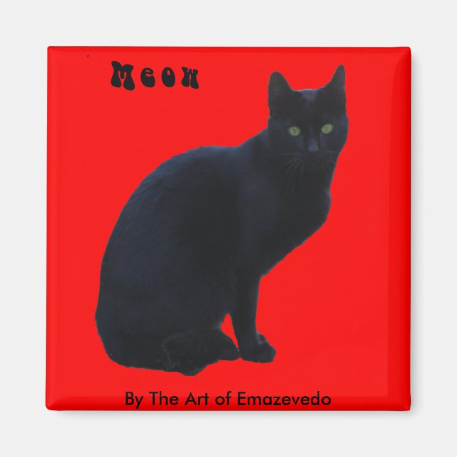Black Cat Magnet (Framsidan)