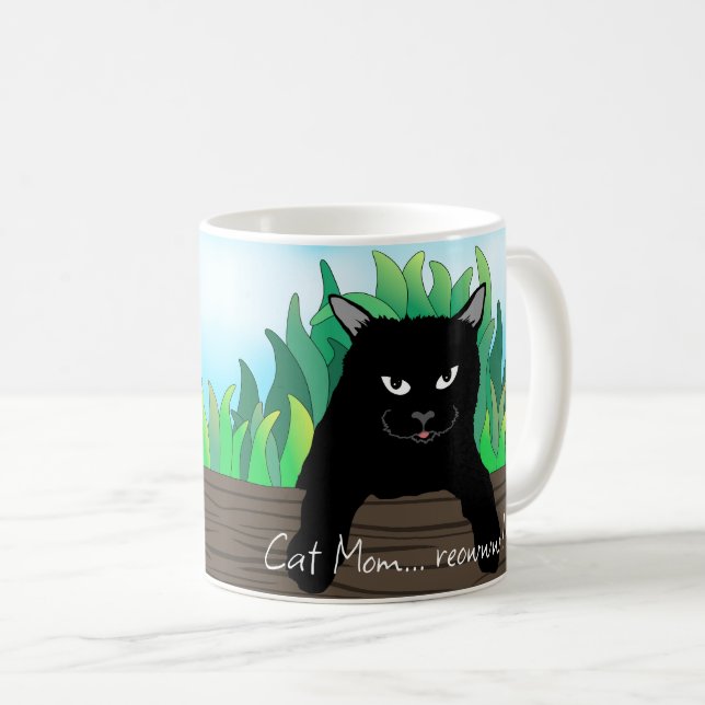 Black Cat Mamma Kaffemugg (Framsida höger)
