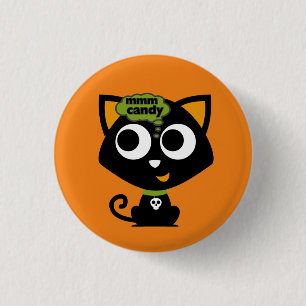 Black Cat ManCandy Halloween Knapp