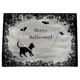 Black Cat med Fladdermus, Happy halloween!