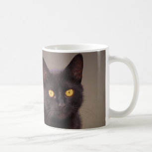 Black Cat med Gult Ögon Mugg