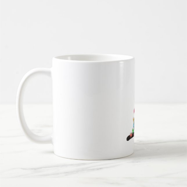 Black Cat med jultomten Ljus Kaffemugg (Vänster)