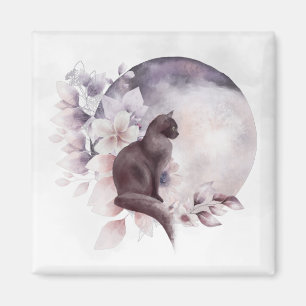 Black Cat med magic Full Moon Magnet