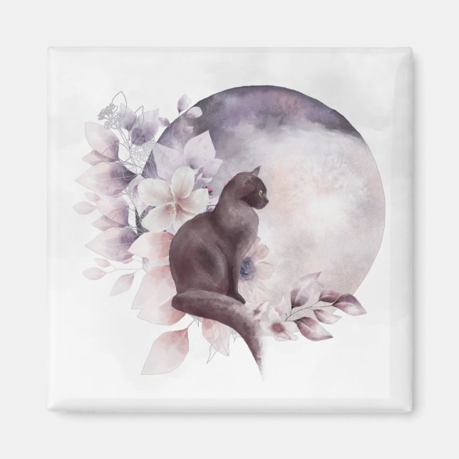 Black Cat med magic Full Moon Magnet (Framsidan)