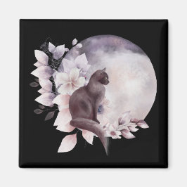 Black Cat med magic Full Moon Magnet