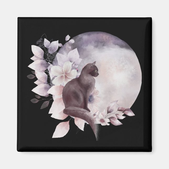 Black Cat med magic Full Moon Magnet (Framsidan)