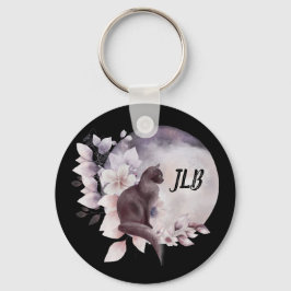 Black Cat med magic Full Moon Nyckelring