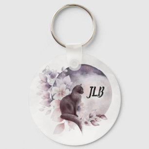 Black Cat med magic Full Moon Nyckelring