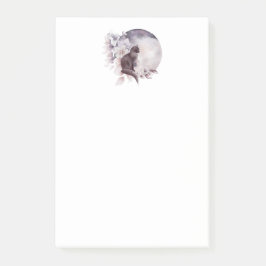 Black Cat med magic Full Moon Post-it Block