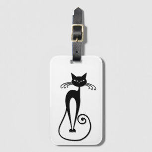 Black Cat med vit Smala Bagagebricka