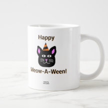 Black Cat Meow-A-Ween Jumbo Mugg