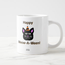 Black Cat Meow-A-Ween Jumbo Mugg