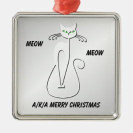 Black Cat Meow Meow alias God jul Julgransprydnad Metall