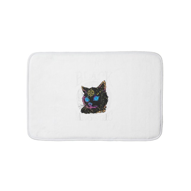 Black Cat Meowgic, Halloween Witch, Witchcraft Pen Badrumsmatta (Framsidan)