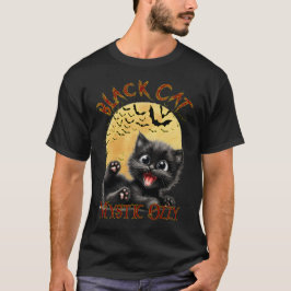 Black Cat Midnight Magic med Fladdermus T Shirt