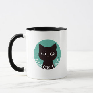 BLACK CAT | Minimalist Modern Pop Black Cat Mugg