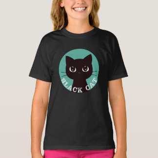 BLACK CAT | Minimalist Modern Pop Black Cat T Shirt