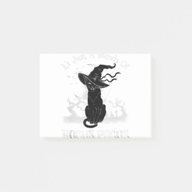 Black Cat Moon Funny Halloween Costume Bunch of Ho Post-it Block (Framsida)