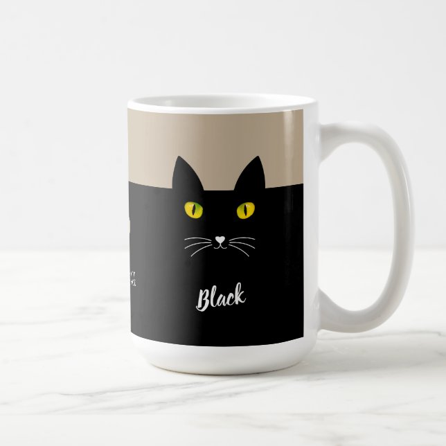 Black Cat Mug Gift for Cat Lovers | Personalized  Kaffemugg (Höger)