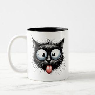 Black cat mugg