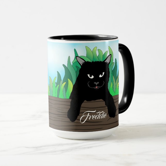Black cat Mugg (Framsida höger)