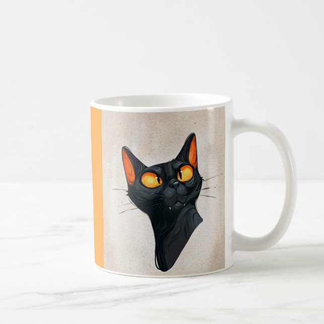 Black Cat Mugg - Cute Gift for Cat Lovers (Höger)
