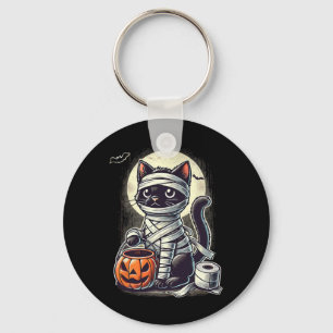 Black Cat Mummy Manar Women Kids Halloween Funny B Nyckelring