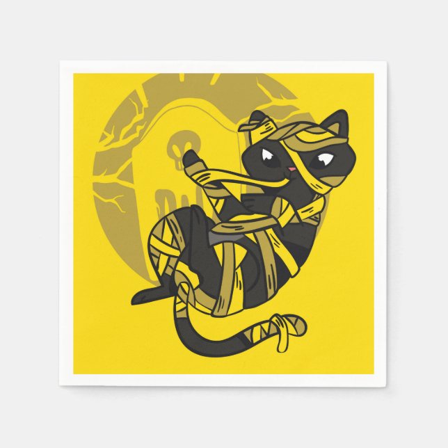 Black Cat Mummy Pappersservett (Framsidan)