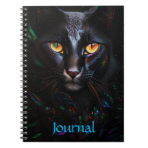 Black Cat Mystical Stil Art Journal