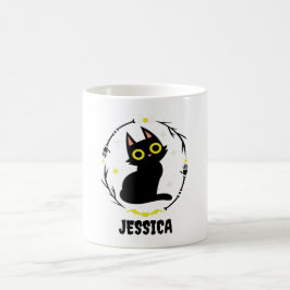 Black Cat Namn - Halloween Cat Kaffemugg