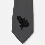 Black Cat | Neck Tie | Träkol och svart Slips<br><div class="desc">Katten är definitivt en häxa som är bekant. Behålla henne nära för att skydda dig. Den avslutande beröringen till din herre av Manor,  Dracula vampyr,  Jeckyll & Hyde-ångpunk costume/cosplay.</div>