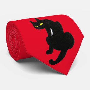 BLACK CAT NINJA Black Red Teckning Slips