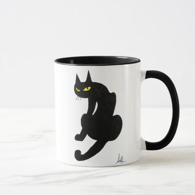 BLACK CAT NINJA White Mugg (Höger)