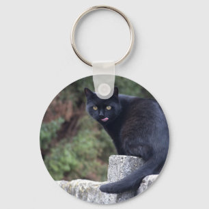 Black Cat Nyckelring