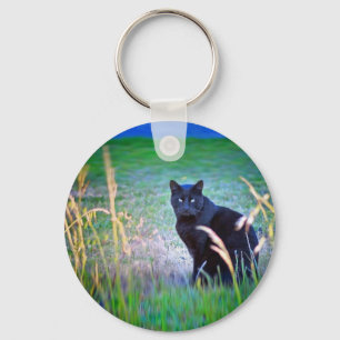 Black Cat Nyckelring