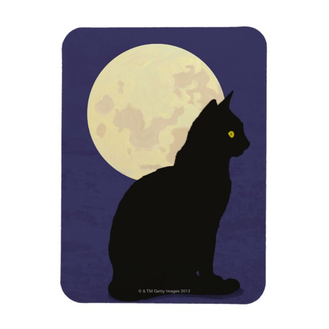 Black Cat och Måne Magnet (Vertikal)