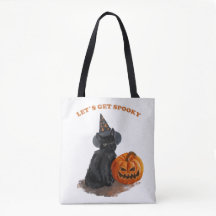 Black Cat och pumkin Halloween Tote Bag