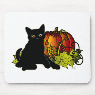Black Cat och Pumpkin Musmatta